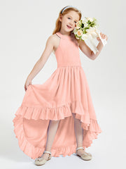Junior Robes de Demoiselle d'Honneur Boho à la Mode Corail