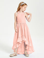 Junior Robes de Demoiselle d'Honneur Boho à la Mode Corail