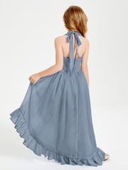 Junior Robes de Demoiselle d'Honneur Boho à la Mode Bleu Poudré
