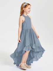 Junior Robes de Demoiselle d'Honneur Boho à la Mode Bleu Poudré
