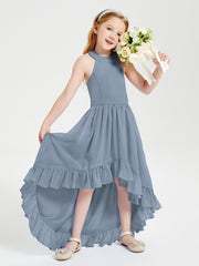 Junior Robes de Demoiselle d'Honneur Boho à la Mode Bleu Poudré