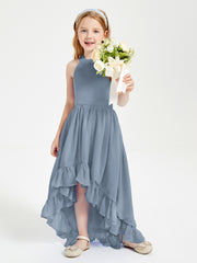 Junior Robes de Demoiselle d'Honneur Boho à la Mode Bleu Poudré