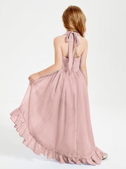 Junior Robes de Demoiselle d'Honneur Boho à la Mode Rose Poudré