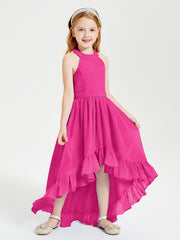 Junior Robes de Demoiselle d'Honneur Boho à la Mode Fuchsia
