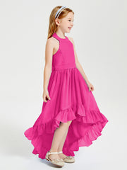 Junior Robes de Demoiselle d'Honneur Boho à la Mode Fuchsia
