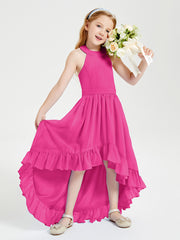 Junior Robes de Demoiselle d'Honneur Boho à la Mode Fuchsia