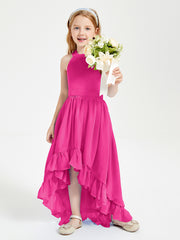 Junior Robes de Demoiselle d'Honneur Boho à la Mode Fuchsia