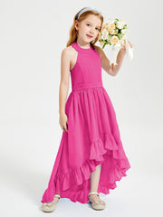 Junior Robes de Demoiselle d'Honneur Boho à la Mode Fuchsia