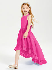 Junior Robes de Demoiselle d'Honneur Boho à la Mode Fuchsia