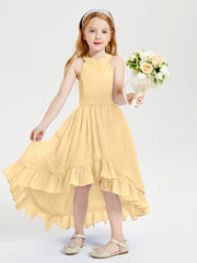 Junior Robes de Demoiselle d'Honneur Boho à la Mode Or