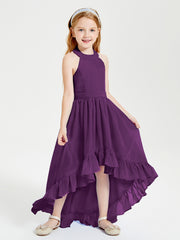 Junior Robes de Demoiselle d'Honneur Boho à la Mode Raisin