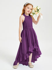 Junior Robes de Demoiselle d'Honneur Boho à la Mode Raisin