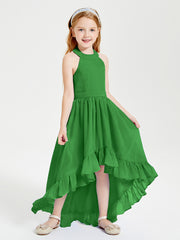 Junior Robes de Demoiselle d'Honneur Boho à la Mode Vert