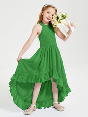 Junior Robes de Demoiselle d'Honneur Boho à la Mode Vert