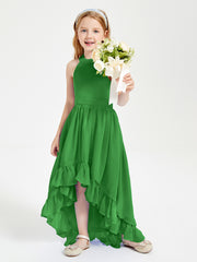Junior Robes de Demoiselle d'Honneur Boho à la Mode Vert