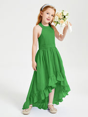 Junior Robes de Demoiselle d'Honneur Boho à la Mode Vert