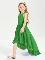 Junior Robes de Demoiselle d'Honneur Boho à la Mode Vert