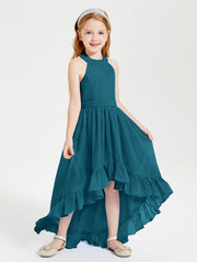 Junior Robes de Demoiselle d'Honneur Boho à la Mode Bleu Encre