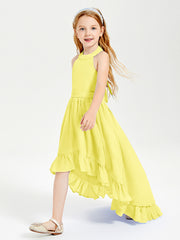 Junior Robes de Demoiselle d'Honneur Boho à la Mode Citron