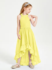 Junior Robes de Demoiselle d'Honneur Boho à la Mode Citron