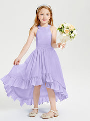 Junior Robes de Demoiselle d'Honneur Boho à la Mode Lilas