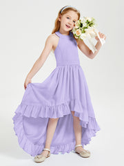 Junior Robes de Demoiselle d'Honneur Boho à la Mode Lilas