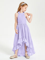 Junior Robes de Demoiselle d'Honneur Boho à la Mode Lilas