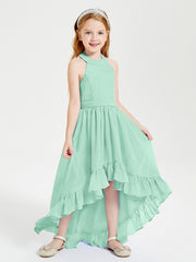 Junior Robes de Demoiselle d'Honneur Boho à la Mode Vert Menthe