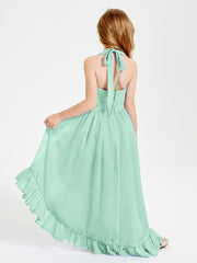 Junior Robes de Demoiselle d'Honneur Boho à la Mode Vert Menthe