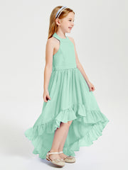 Junior Robes de Demoiselle d'Honneur Boho à la Mode Vert Menthe