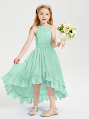 Junior Robes de Demoiselle d'Honneur Boho à la Mode Vert Menthe