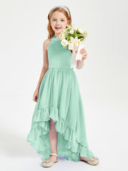 Junior Robes de Demoiselle d'Honneur Boho à la Mode Vert Menthe