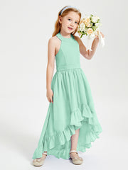 Junior Robes de Demoiselle d'Honneur Boho à la Mode Vert Menthe