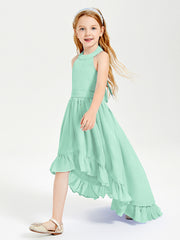 Junior Robes de Demoiselle d'Honneur Boho à la Mode Vert Menthe