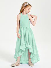 Junior Robes de Demoiselle d'Honneur Boho à la Mode Vert Menthe