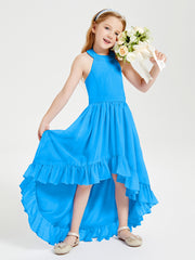 Junior Robes de Demoiselle d'Honneur Boho à la Mode Bleu Océan