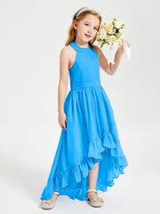 Junior Robes de Demoiselle d'Honneur Boho à la Mode Bleu Océan