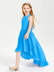 Junior Robes de Demoiselle d'Honneur Boho à la Mode Bleu Océan