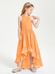 Junior Robes de Demoiselle d'Honneur Boho à la Mode Orange