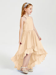 Junior Robes de Demoiselle d'Honneur Boho à la Mode Pêche