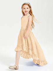 Junior Robes de Demoiselle d'Honneur Boho à la Mode Pêche