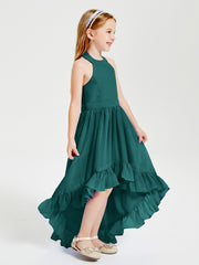 Junior Robes de Demoiselle d'Honneur Boho à la Mode Paon