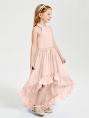 Junior Robes de Demoiselle d'Honneur Boho à la Mode Rose Perle