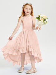Junior Robes de Demoiselle d'Honneur Boho à la Mode Rose Perle
