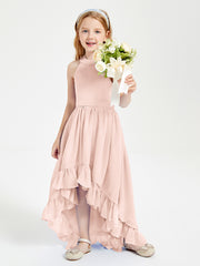 Junior Robes de Demoiselle d'Honneur Boho à la Mode Rose Perle
