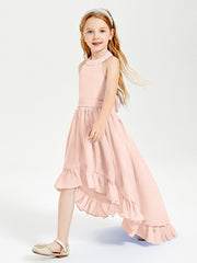 Junior Robes de Demoiselle d'Honneur Boho à la Mode Rose Perle