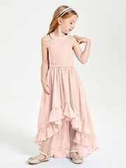 Junior Robes de Demoiselle d'Honneur Boho à la Mode Rose Perle