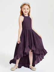 Junior Robes de Demoiselle d'Honneur Boho à la Mode Plum