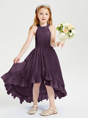 Junior Robes de Demoiselle d'Honneur Boho à la Mode Plum