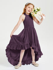 Junior Robes de Demoiselle d'Honneur Boho à la Mode Plum